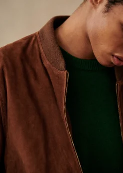 Online Sezane Baseballjacke Harvey Wildleder