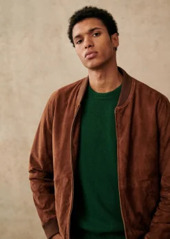 Online Sezane Baseballjacke Harvey Wildleder