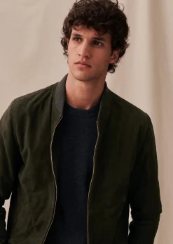 Online Sezane Baseballjacke Harvey Wildleder
