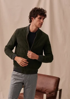 Online Sezane Baseballjacke Harvey Wildleder