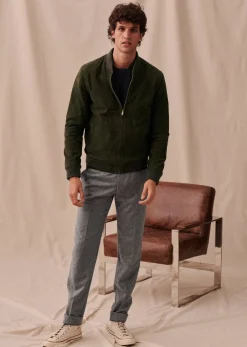 Online Sezane Baseballjacke Harvey Wildleder