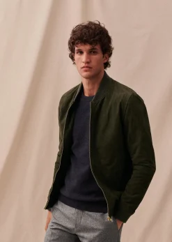 Online Sezane Baseballjacke Harvey Wildleder