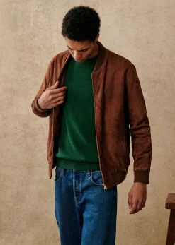 Online Sezane Baseballjacke Harvey Wildleder
