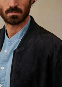 Online Sezane Baseballjacke Harvey Wildleder