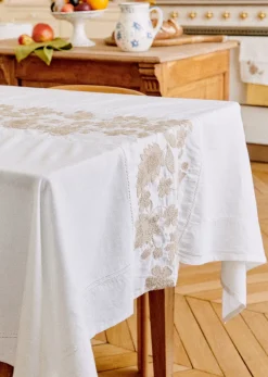 Discount Sezane Bestickte Tischdecke