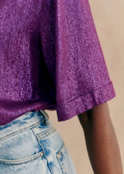 Discount Sezane Bluse Tiberio Violett