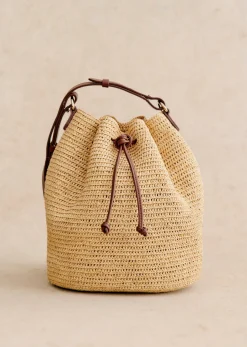 Best Sezane Bucket Bag Farrow Raphia naturfarben