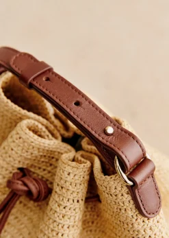 Best Sezane Bucket Bag Farrow Raphia naturfarben