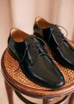 Hot Sezane Derby-Schuhe Steve Leder Schwarz