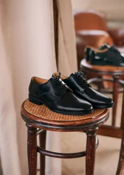 Hot Sezane Derby-Schuhe Steve Leder Schwarz
