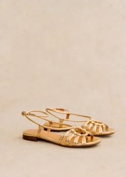 Online Sezane Flache Sandalen Gloria