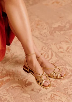 Online Sezane Flache Sandalen Gloria