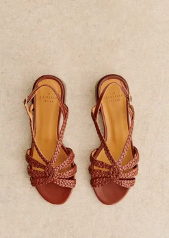 Discount Sezane Flache Sandalen Rosa
