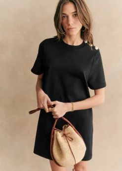 Clearance Sezane Geldbeutel Zélie Raphia naturfarben