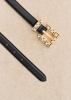 Best Sezane Gürtel Charline Schwarz mehrfarbig