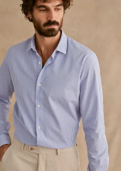 New Sezane Hemd Allen Weiß blaue Streifen