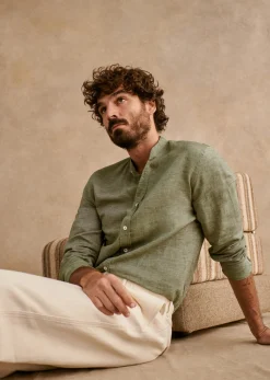 Clearance Sezane Hemd Benny Baumwolle Leinen
