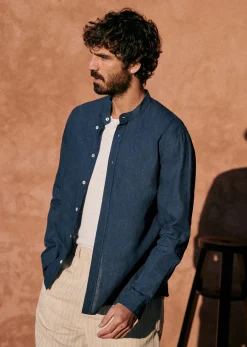 Clearance Sezane Hemd Benny Baumwolle Leinen