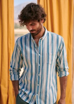New Sezane Hemd Charlie Baumwolle Leinen
