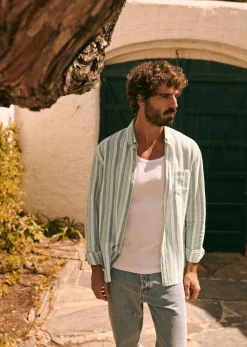 New Sezane Hemd Charlie Baumwolle Leinen