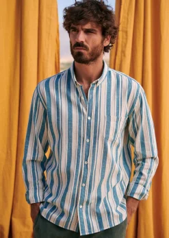 New Sezane Hemd Charlie Baumwolle Leinen