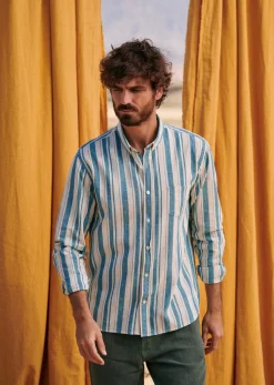 New Sezane Hemd Charlie Baumwolle Leinen