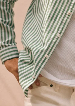 New Sezane Hemd Charlie Baumwolle Leinen