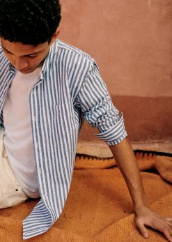 Online Sezane Hemd Charlie Baumwolle Leinen