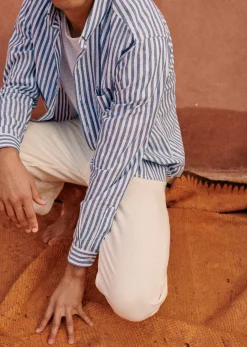Online Sezane Hemd Charlie Baumwolle Leinen