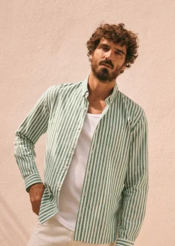 Online Sezane Hemd Charlie Baumwolle Leinen