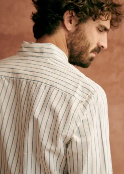 Online Sezane Hemd Charlie Baumwolle Leinen