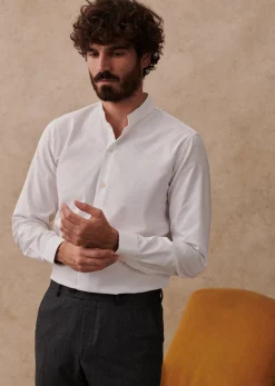 Sezane Hemd Edgar Pinpoint Weiß