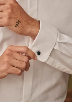 Online Sezane Hemd Garvin Pinpoint Weiß