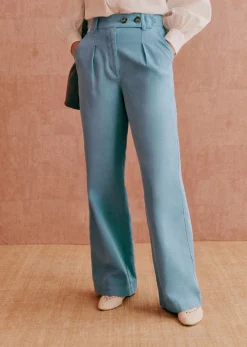Online Sezane Hose Gavi Hellblau
