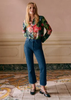Hot Sezane Hose Laurence Denim