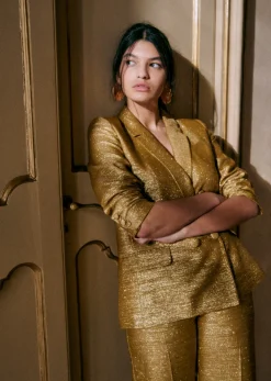 Online Sezane Jacke Catelina Goldfarben