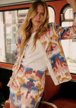 Hot Sezane Jacke Elouise Ikat-Stickerei