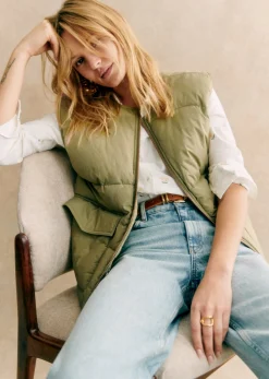 Best Sezane Jacke Enrica Khaki hell