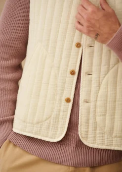Best Sezane Jacke Gilet Knox Ecru