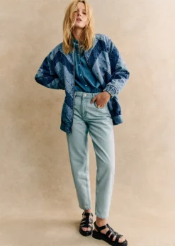 Hot Sezane Jacke Rony Denim Patchwork