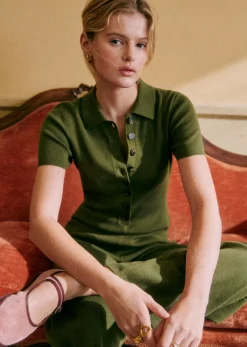 Outlet Sezane Jumpsuit Laurence Khaki