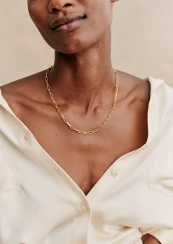 Online Sezane Kette Irma Maillon Goldfarben