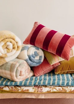 Discount Sezane Kissen Streifen Samt - Kleines Modell