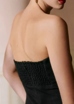 Online Sezane Kleid Chiarella Schwarz