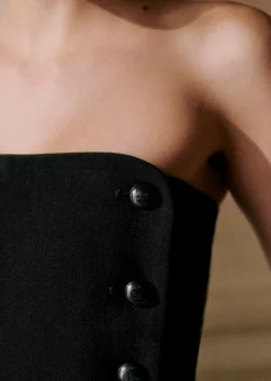 Online Sezane Kleid Chiarella Schwarz
