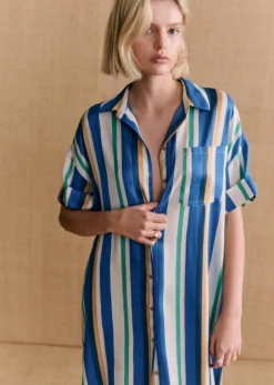 Sezane Kleid Dora - Sézane X Momonì Mehrfarbig