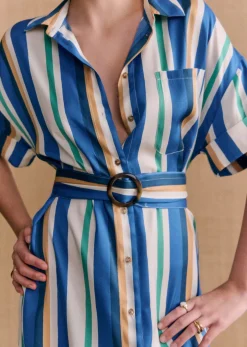 Sezane Kleid Dora - Sézane X Momonì Mehrfarbig