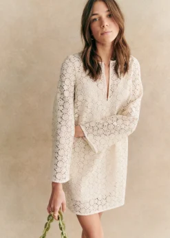Best Sezane Kleid Enza Ecru