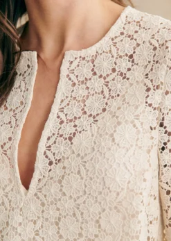 Best Sezane Kleid Enza Ecru