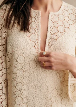 Best Sezane Kleid Enza Ecru
